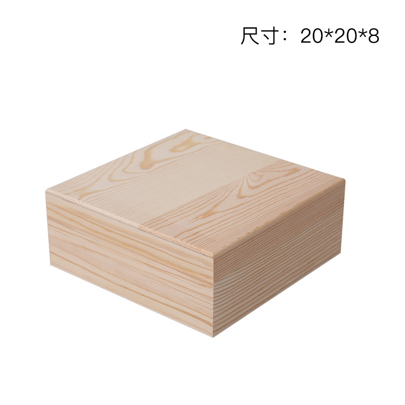 Picture of Accompanying Gift Wooden Box Simple Pine Gift Packaging Box Candy Box Immortal Flower and Wood Box Wooden Jewelry Storage Box