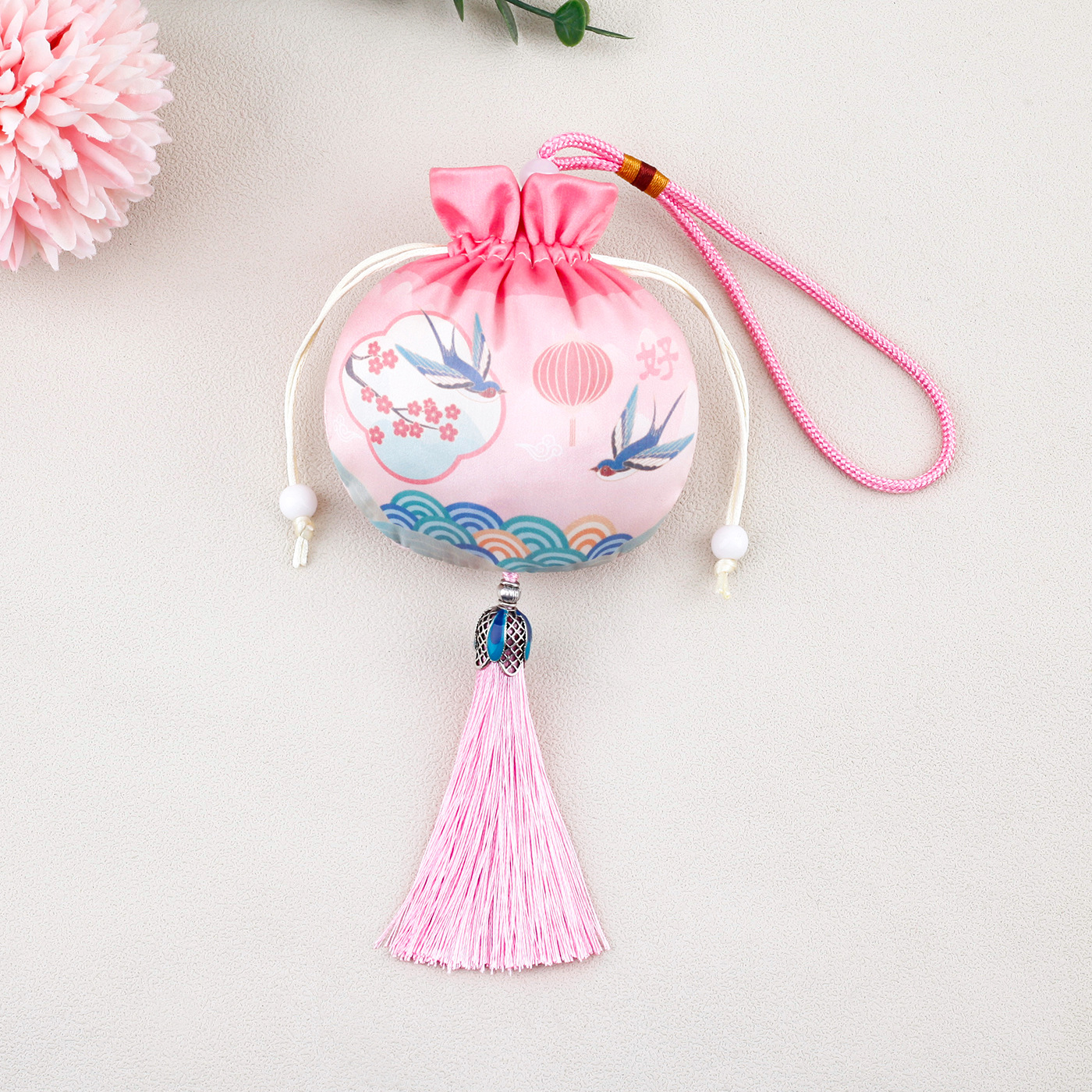 Picture of Qinggeng Dragon Boat Festival sachet empty bag antique embroidery printing purse portable decorative pendant sachet Hanfu sachet