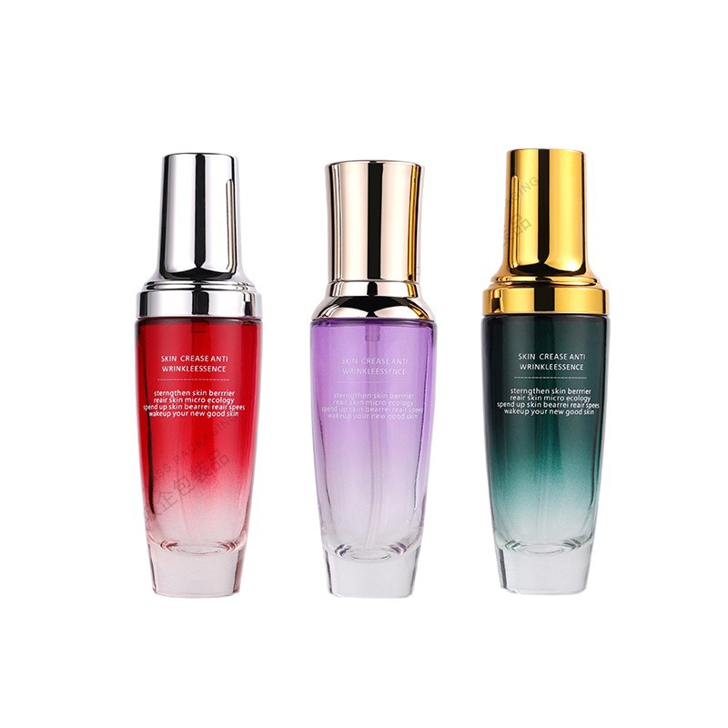 Picture of 50ml cosmetic essence glass bottle 30ml emulsion bottle press spray gradient pressure pump glass bottle in stock