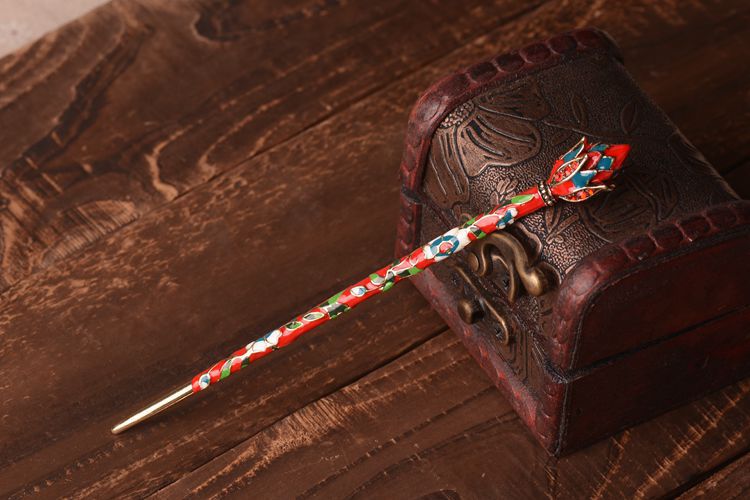 Picture of Chinese antique headdress hairpin cloisonne ladies hair clasp scenic explosion hair accessories wholesale