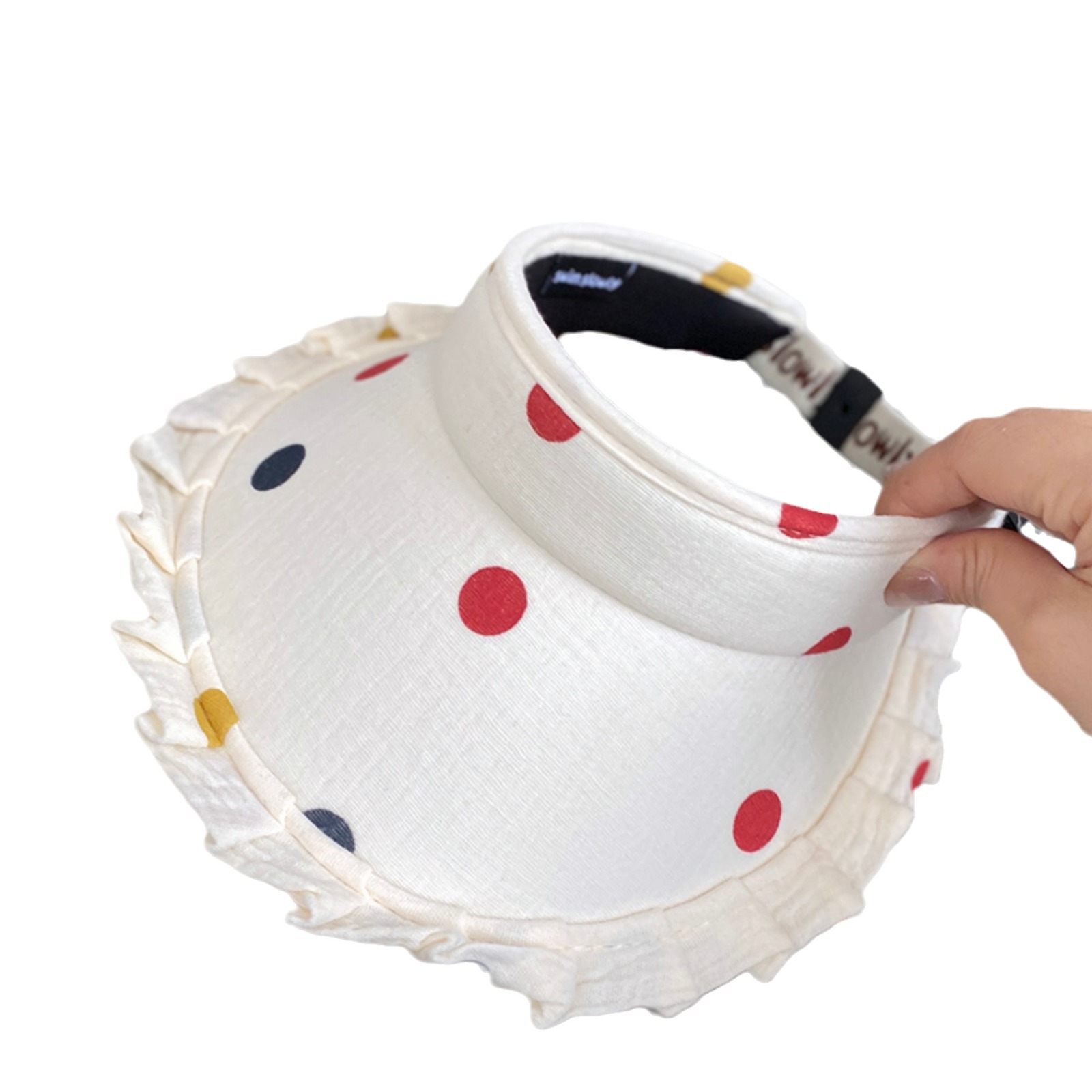 Picture of Children's Hat Summer Korean Style Girls' Lace Big Eave Sunshade Empty Top Hat Baby Female Travel Sunscreen Baby Sun