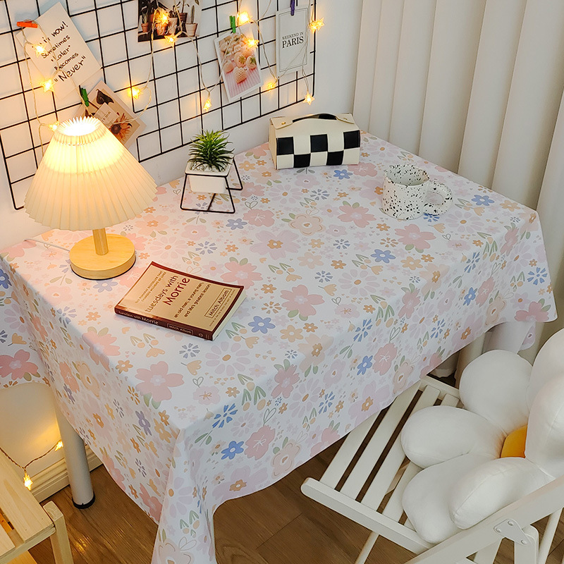 Picture of Tablecloth Waterproof and Oil-proof PVC Coffee Table Table Mat Dining Table Tablecloth Picnic Stall Student Desk Dormitory Decorative Cloth