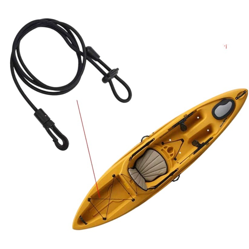 Kayak fixed rope safety rod fishing rod binding rope pallet surfing paddle rack paddle anti-lost rope