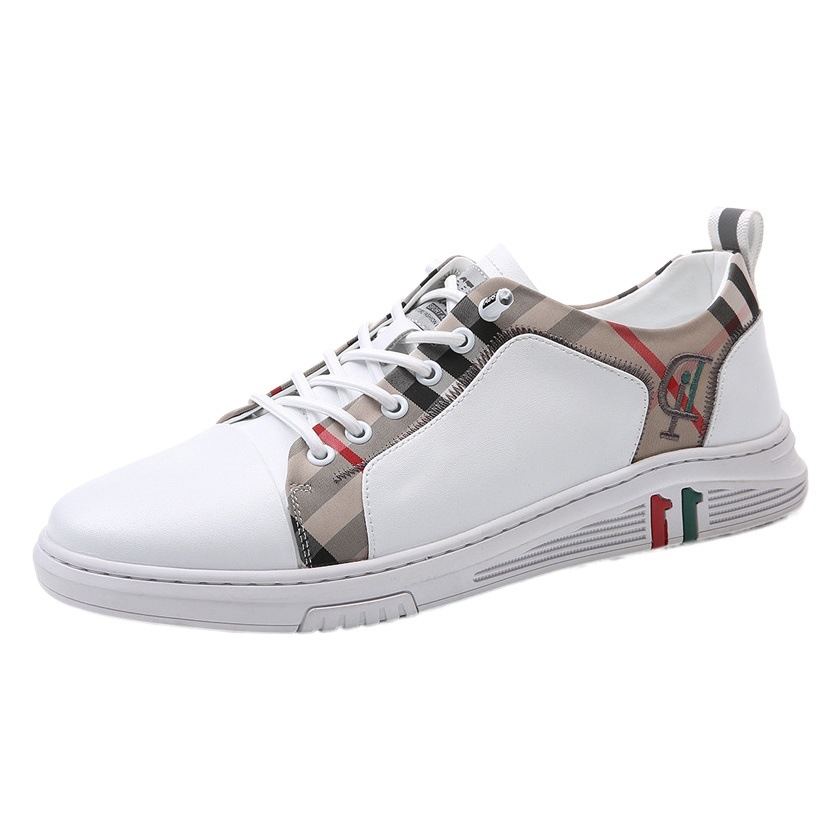 Picture of European Station White Shoes Men's Cut Out Trendyy British Genuine Leather Casual Shoes Men's Summer Breathable Versatile Hole-In-The-Wall Men's Shoes