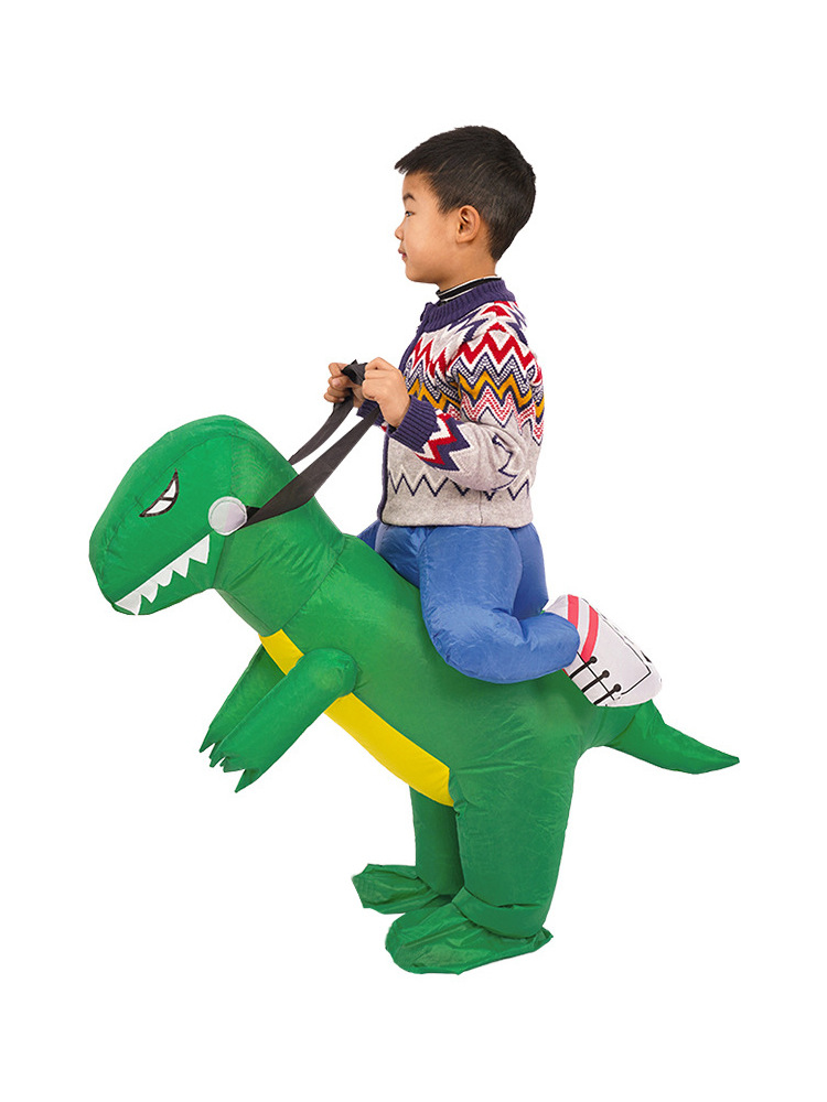 Picture of Dinosaur Inflatable Suit Kidsren's Mount Clothes Doll Funny Halloween Kindergarten Performance Costume Outdoor Performance Costume