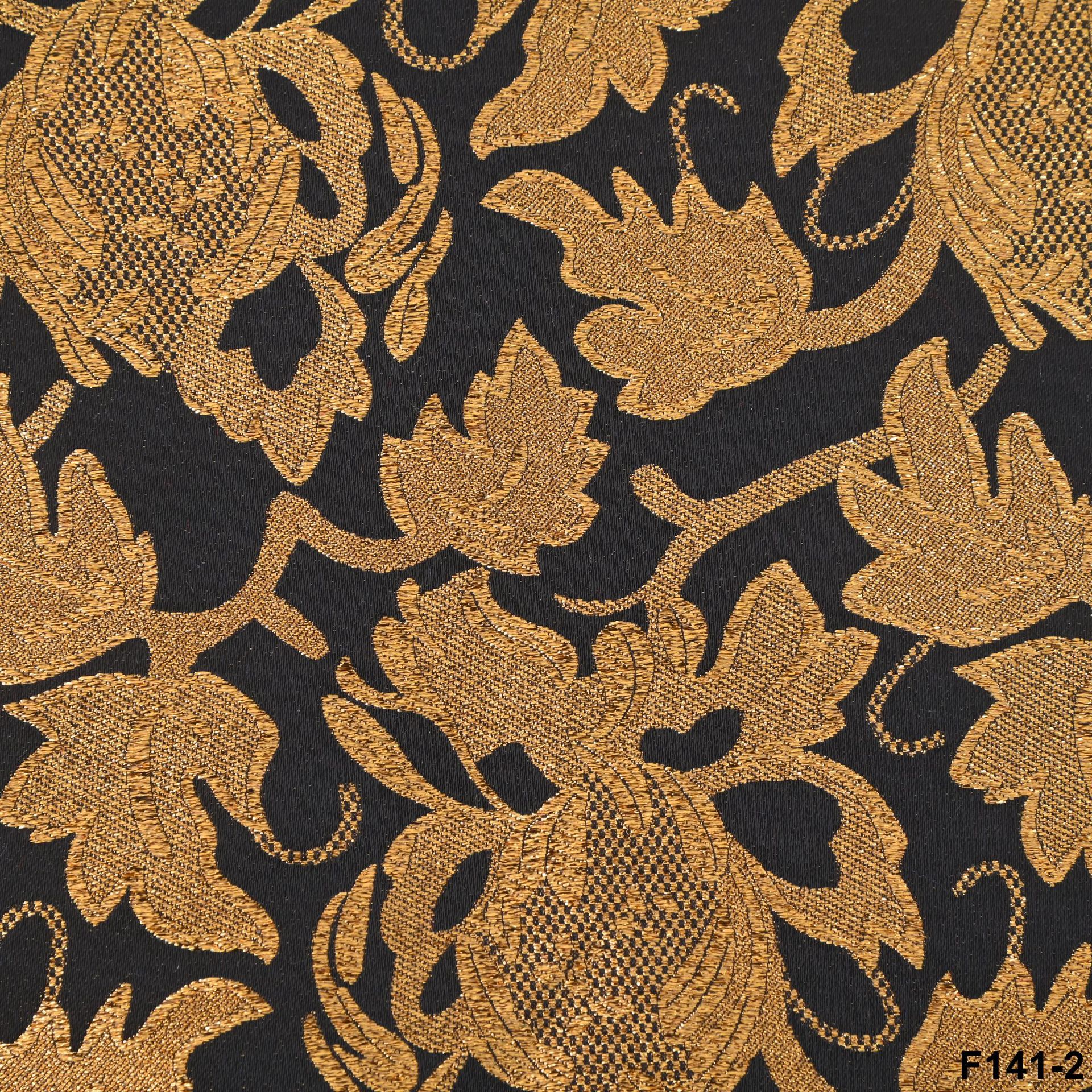 Luxurious Black Gold Jacquard Suit Fabric Wholesale High-End Business Formal Wear No-Iron Anti-Wrinkle High-End Clothing Fabric