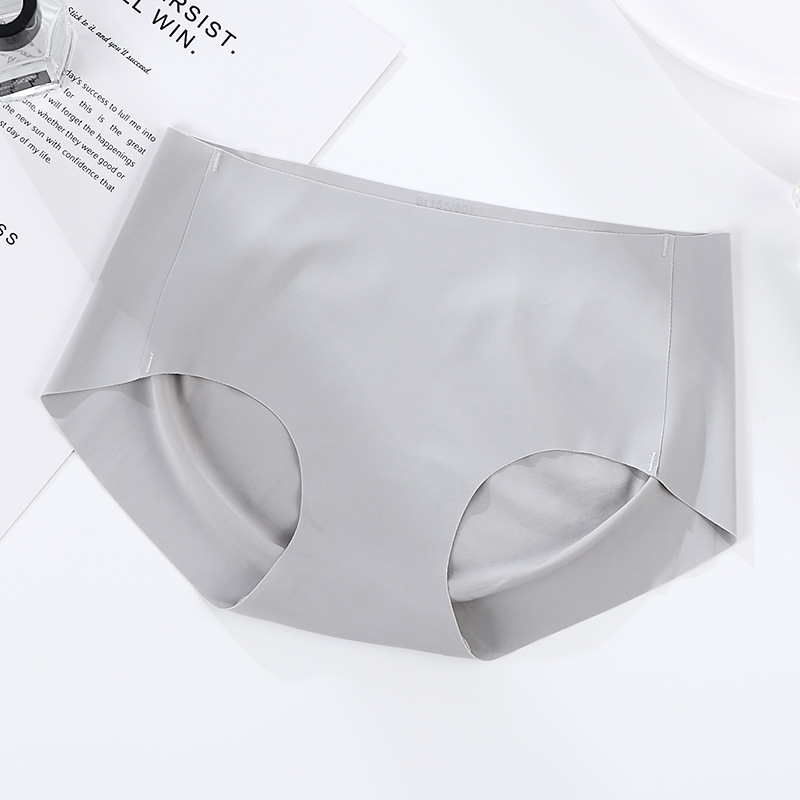 Picture of One-piece Seamless Underwear Women's Ice Silk Low-waist Briefs New Mulberry Silk Yoga Sports Underpants