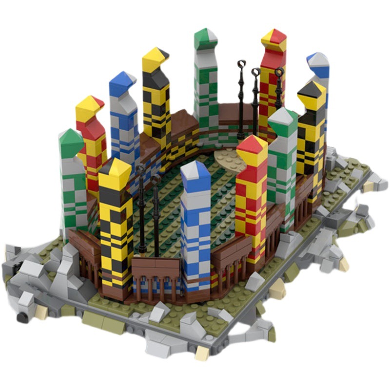 MOC building blocks suit gift compatible with Lego small particle toys 25430 Harry Potter Quidditch Stadium