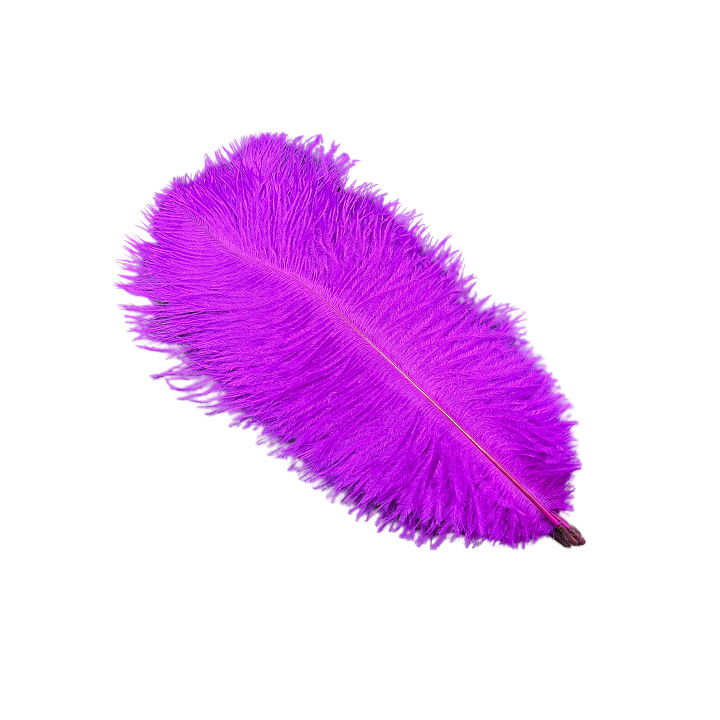 Picture of White ostrich feather 25-30cm natural ostrich feather dyed feather wedding decoration lamp ornament feather