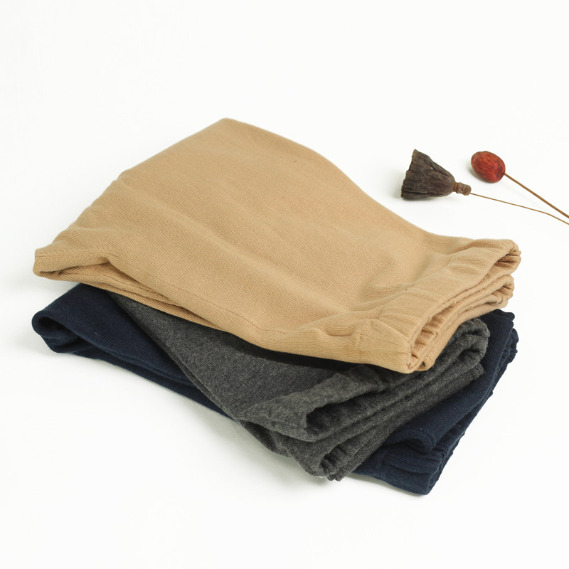 Picture of Huaye Autumn and Winter Men's Silk Cashmere Pants Thickened Warm Slim Mid-Waist Leggings Mulberry Silk Autumn Pants Cotton Wool Pants