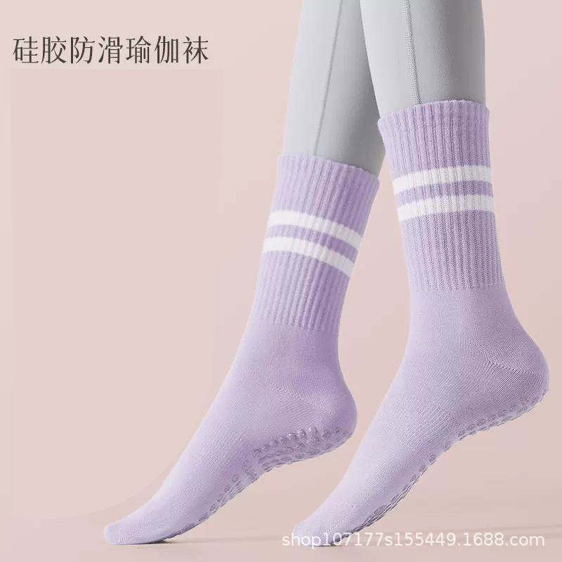 Picture of Yoga socks with shark pants non-slip professional women's autumn and winter Pilates adult sports fitness floor socks