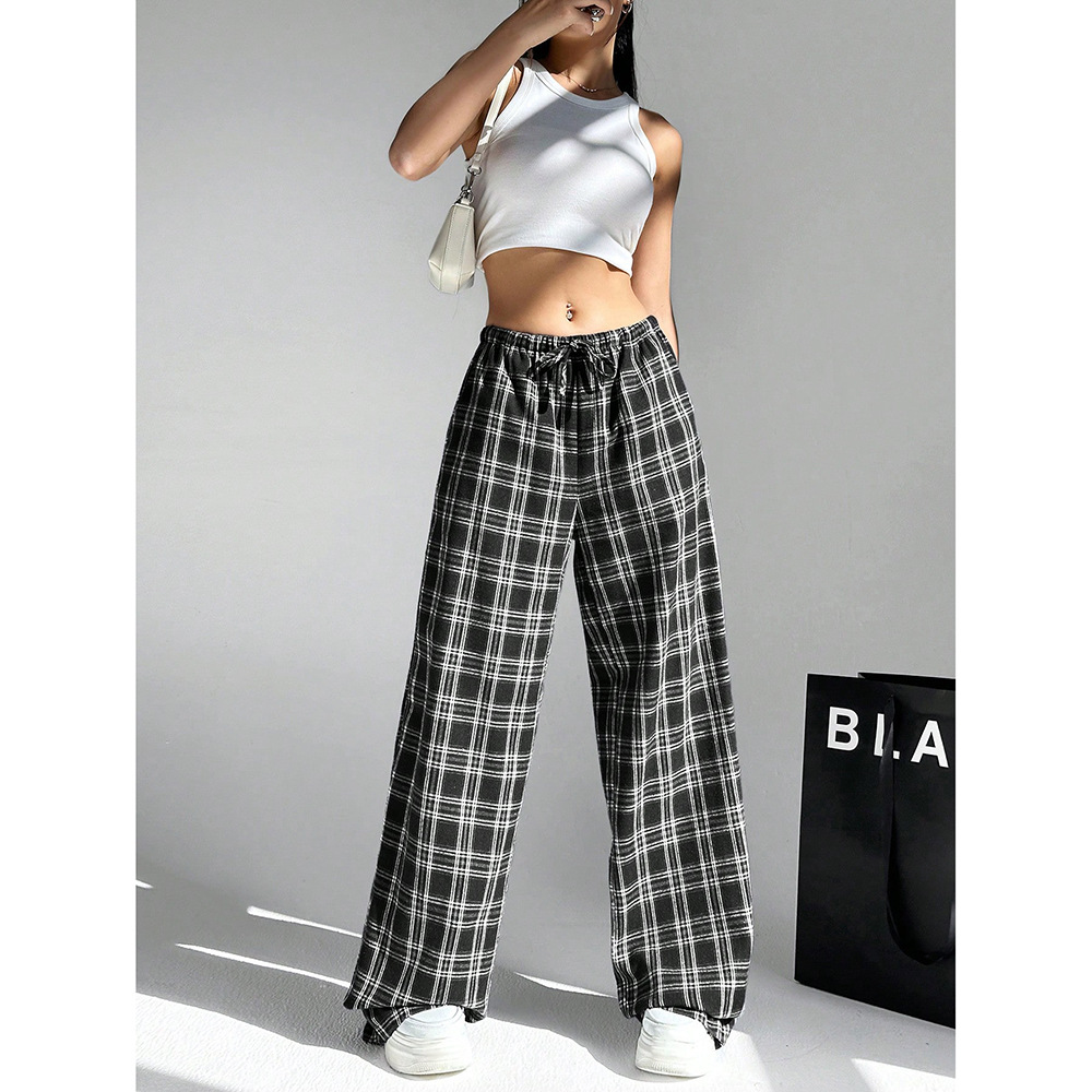 Picture of 2024 Spring and Autumn Spice Girls Women's New High Waist Wide Leg Pants Loose Slim Spice Girls Casual Pants Amazon
