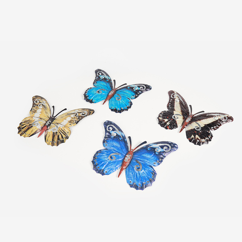 Cross-border hot selling Amazon home butterfly wall decoration iron wall hanging decoration indoor and outdoor decoration wholesale