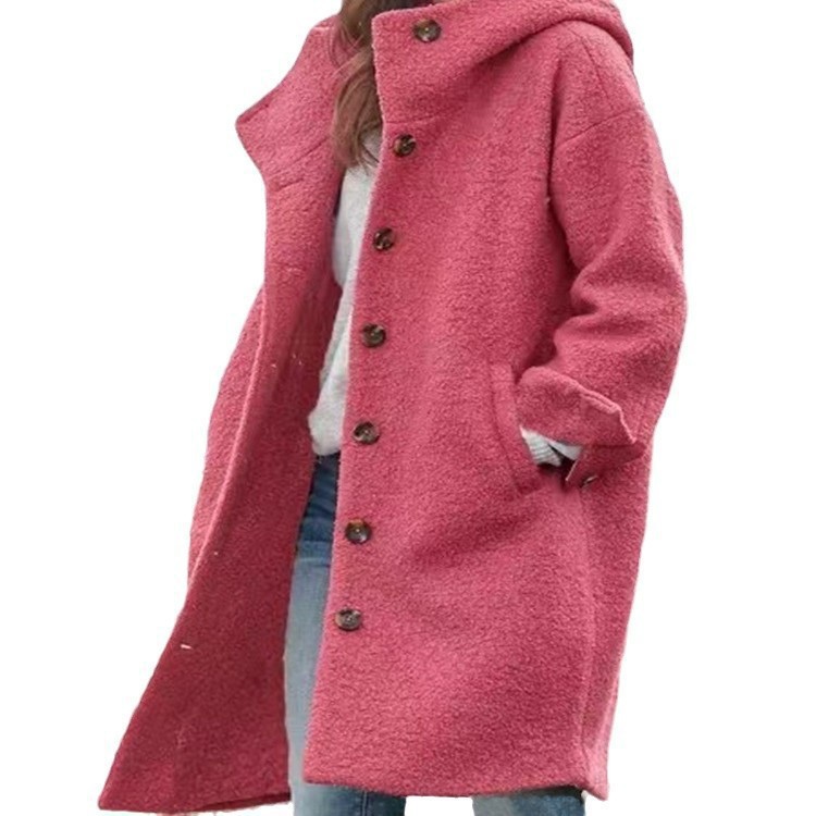 Picture of Rural Casual Hooded Trench Coat Woman Rural Literary Loose Hooded Windbreaker Women