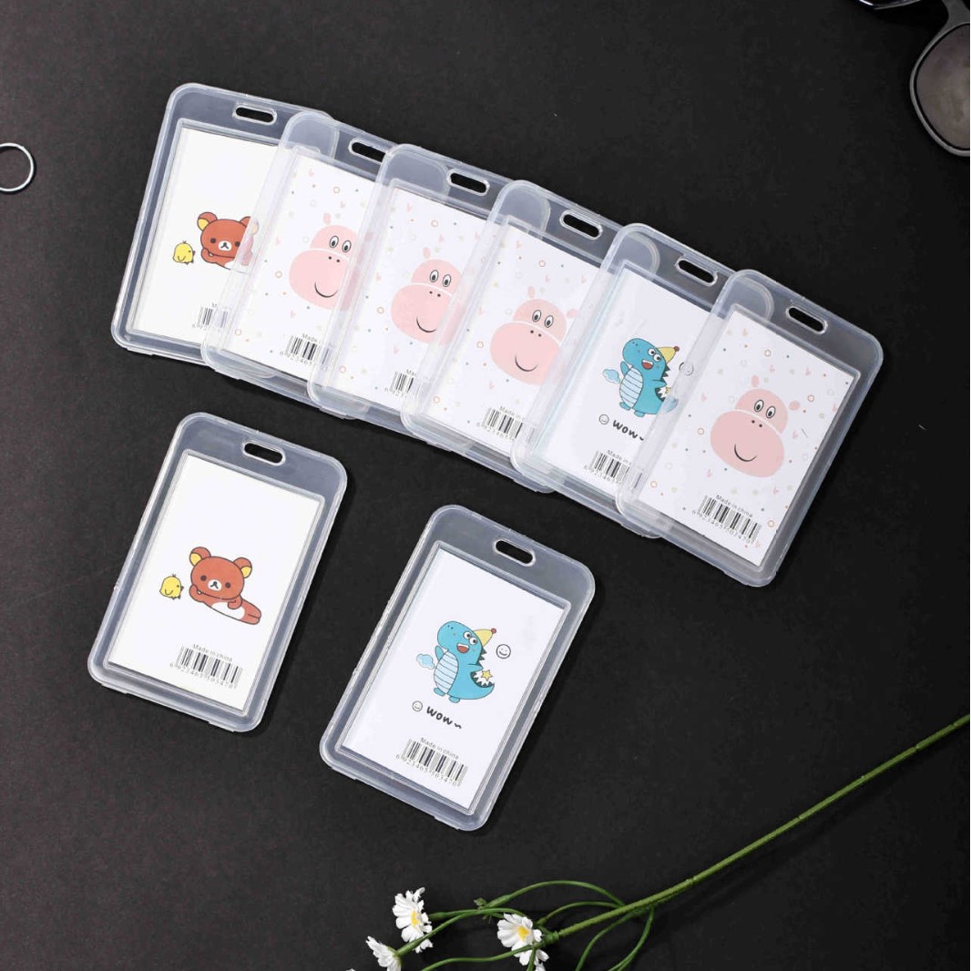 Picture of QR code transparent card holder campus student staff PP plastic work card epidemic prevention QR code storage portable badge