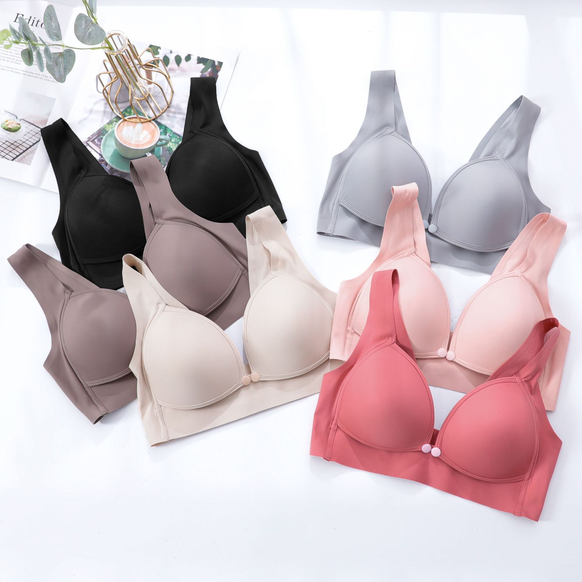 Picture of Breastfeeding Underwear Foreign Trade Special for Vietnam Southeast Asia Comfortable Gather Anti-sagging Pregnancy Bra Summer Thin Pregnancy
