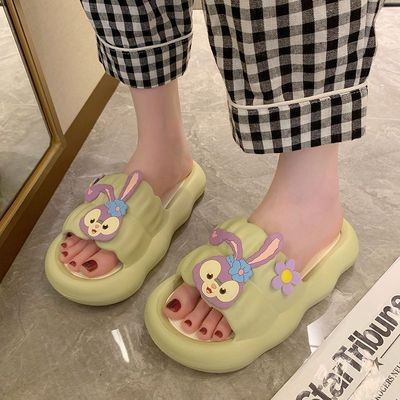 Picture of Strawberry Bear Slippers Women's 2024 New Summer Outerwear Couple Ins Shit-Feeling Home Indoor Sandals Deodorant