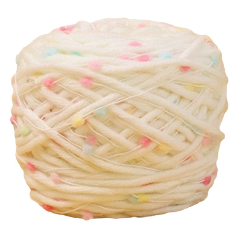 Rainbow candy colorful beanie line scarf line Net red same style hand-woven mohair scarf line factory straight hair