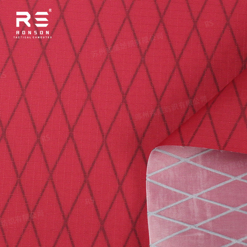 Picture of Rongsheng Red Plaid 210D Nylon X-PAC High Strength Composite Lightweight Outdoor Fabric Waterproof Tear Resistance