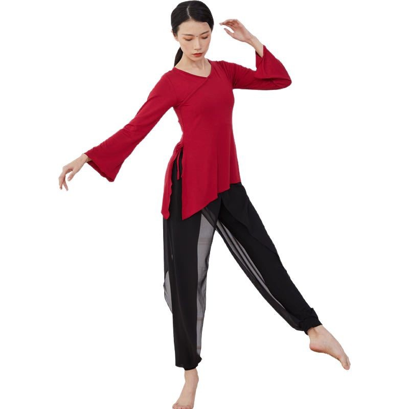 Picture of New Dancing Clothes suit Modern Body Classical Folk Dance Elegant Chiffon Fairy Slimming Long Sleeve Dancing Women