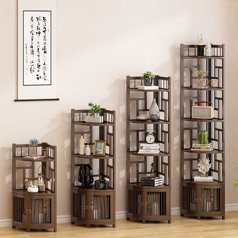 Corner Cabinet Floor-Standing Corner Storage Rack Living Room Corner Storage Rack Triangular Multi-Layer Bookshelf Bedroom Corner Corner Cabinet