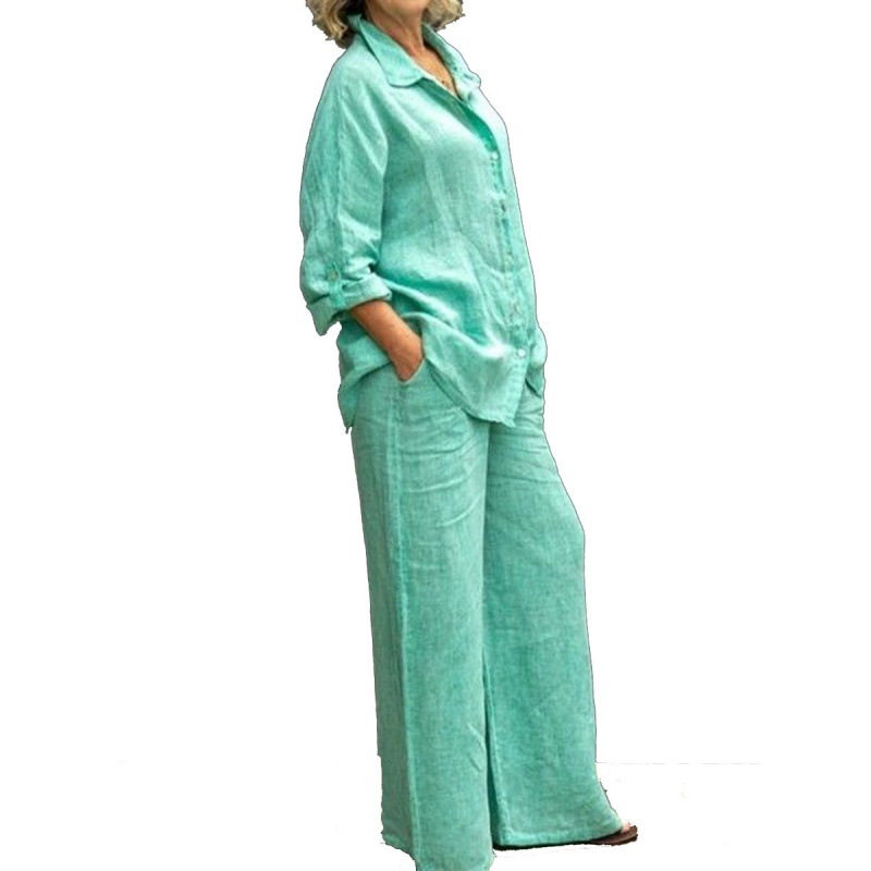 Picture of Foreign trade new ladies shirt suit 2024 leisure city suit independent station women's AliExpress Amazon