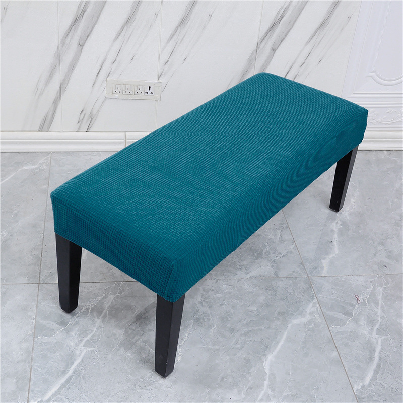 Picture of Elastic Household Long Bench Cover Corn Plaid Thickened Piano Cover Makeup Stool Cover Shoe Changing Stool Cover