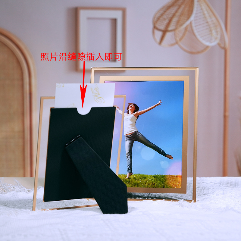 Picture of Simple 6 inch 7 inch 8 inch crystal table 10 inch wedding photo frame a4 certificate frame 5 small clear glass photo frame