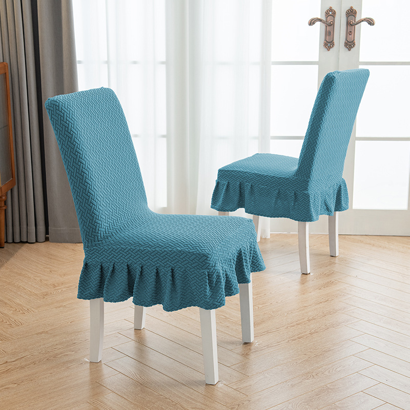 Picture of Cross-border jacquard fleece thickened conjoined elastic hotel restaurant chair cover anti-fouling stool cover chair cover