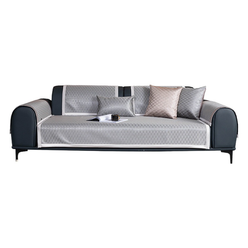 Ice Silk Sofa Cushion New 2024 Summer Non-Slip Mat Seat Cushion Summer Living Room Leather Sofa Cover Cloth Towel
