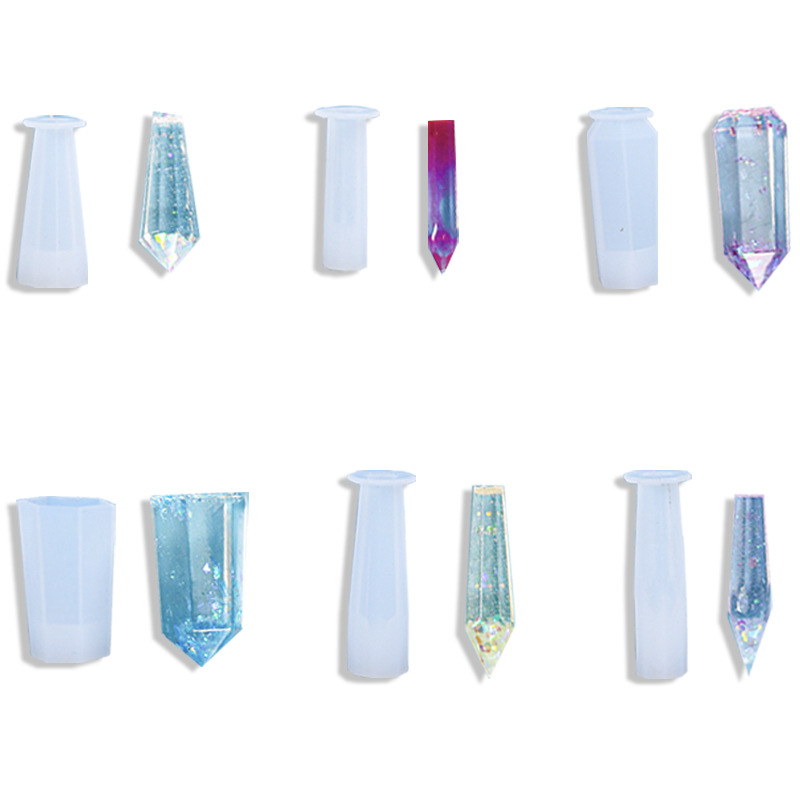 Proud diy glue drop mold 6 three-dimensional spirit pendant silicone Amazon new mirror jewelry pendant resin