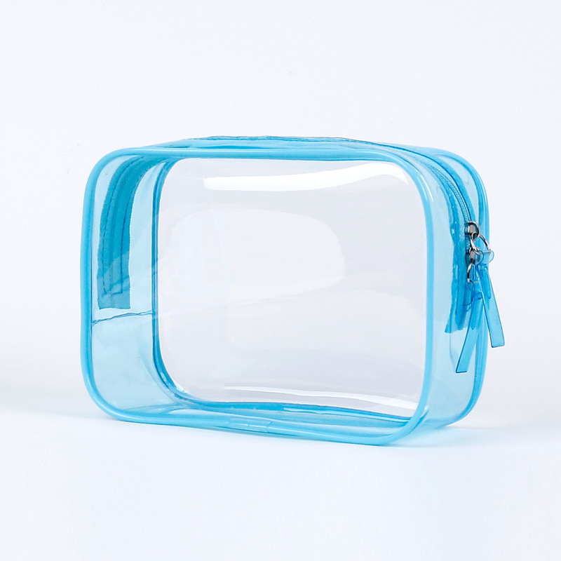 Picture of Pvc Cosmetic Bag Transparent Waterproof Large Capacity Cosmetics Travel Cosmetics Bag Ready-Made Plastic Zipper Toiletry Bag