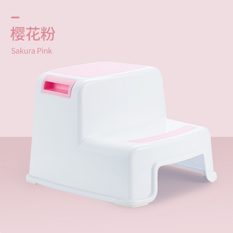 Picture of Double-layer Thickened Children's Foot Stool Baby's Wash Anti-slip Plastic Foot Stool Elevated Step Stool