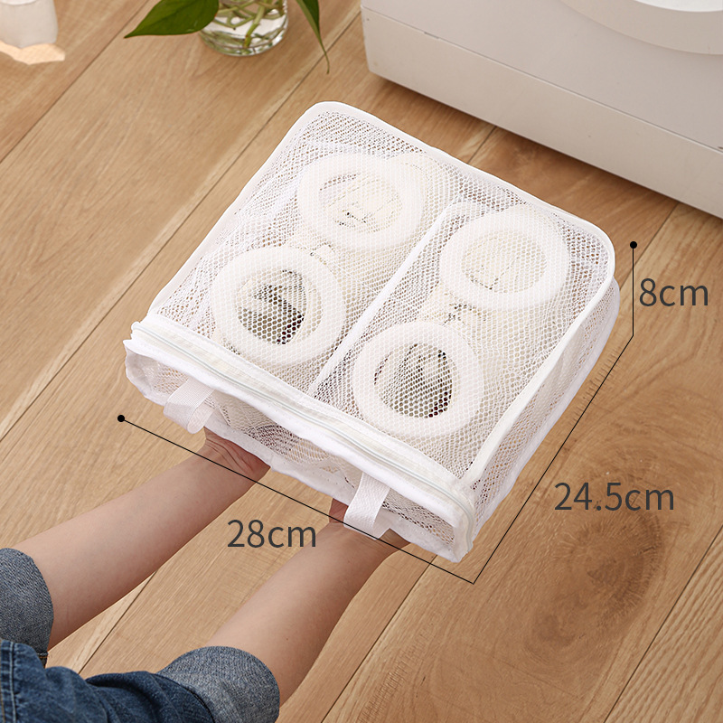 Picture of Lazy Shoe Washing Bag Anti-deformation Thickened Shoe Cover Washing Bag Machine Washing Special Polyester Shoe Washing Bag Net Bag Can be Hanged and Dried
