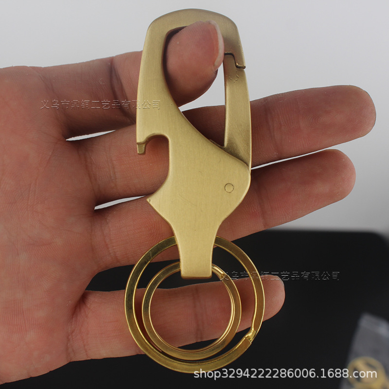 High Quality Brass Bottle Opener Abacus Creative Keychain Beer Keychain Pants Brass Hoist Keychain