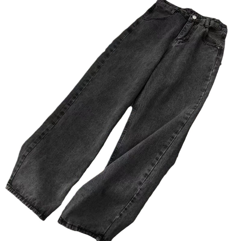 Picture of Wide Leg Pants Women's 2024 Spring and Autumn New Korean Style Retro Straight Torre Pants High Waist Ins Jeans Student All-match