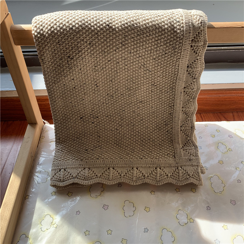 Picture of INS Foreign Trade Norway Nordic Baby Cotton Knitted Blanket Baby Blanket Push Car Blanket Baby Blanket Line Blanket