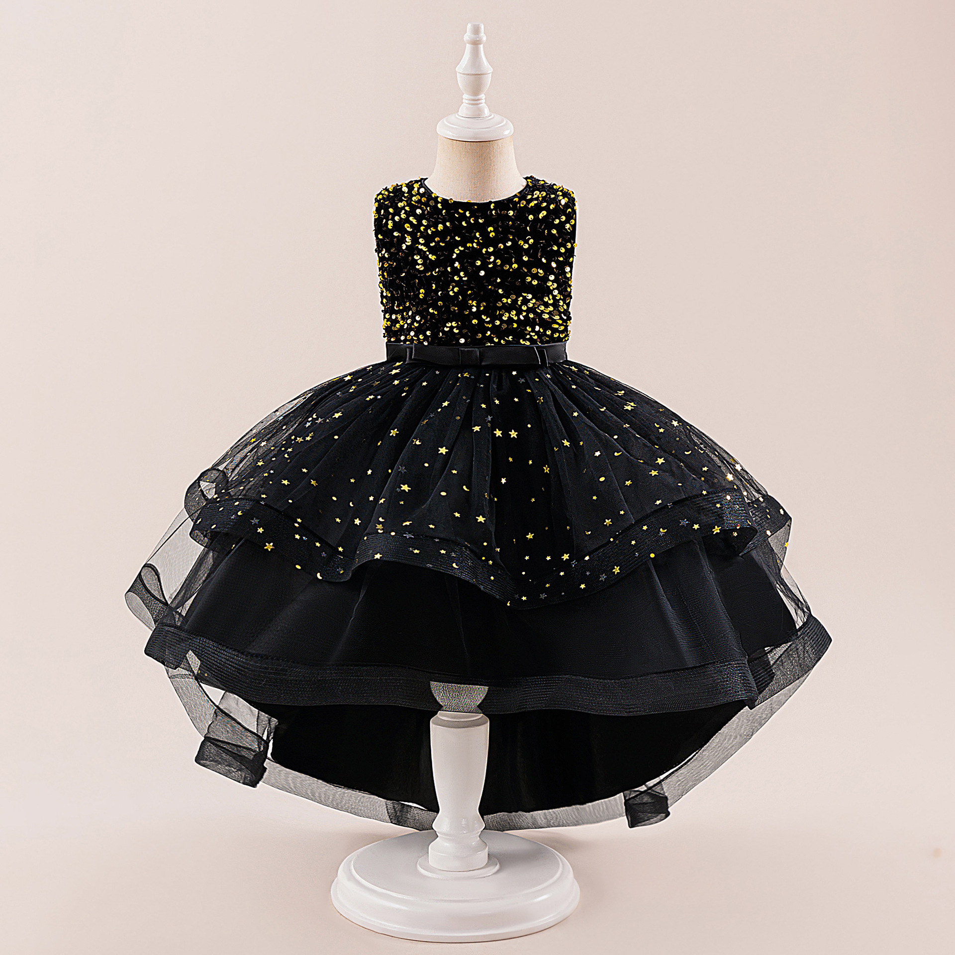 Picture of Cross-Border Girls' Dress Princess Dress European and American Sequined Flower Girl Fluffy Tail Skirt Children's Catwalk Stage Performance Clothing