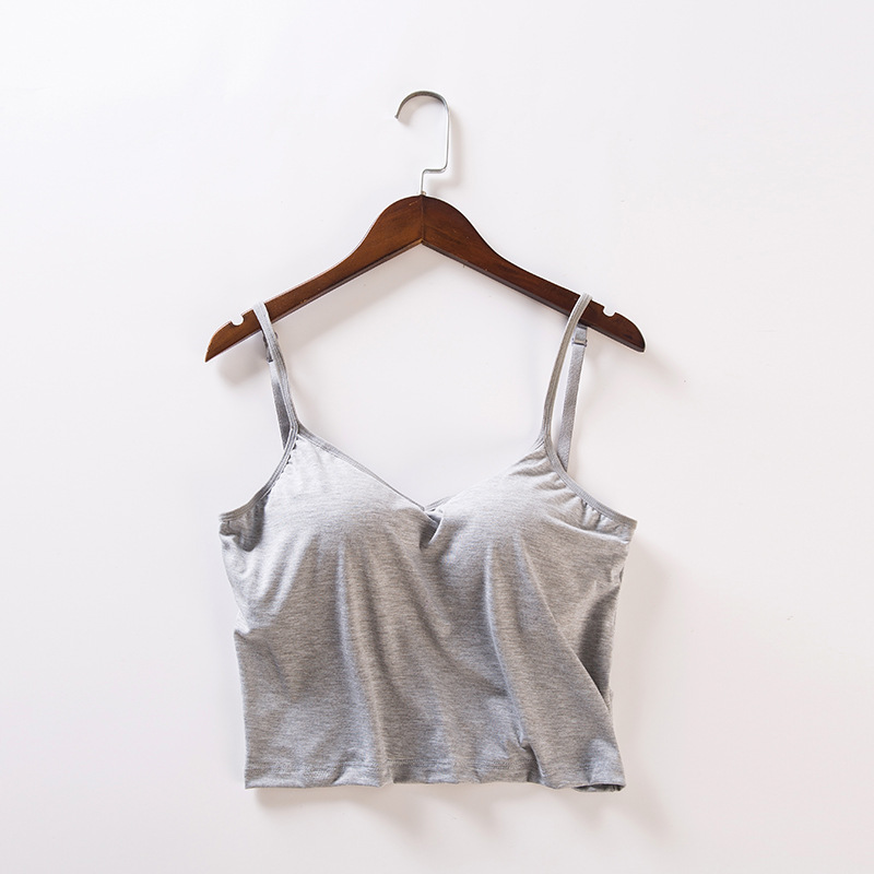 Picture of U-shaped back sling summer modal with chest pad thin inner backless anti-slip underwear women's one-piece bra
