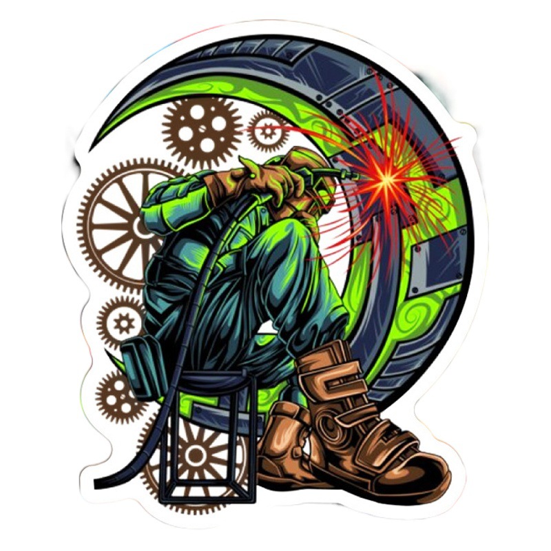 50 personalized worker graffiti stickers decorative toolbox water Cup helmet motorcycle phone shell waterproof stickers