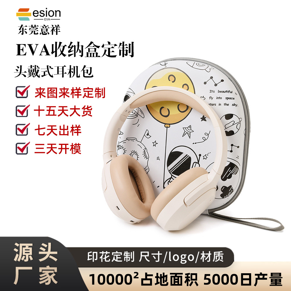 Head-Mounted Bluetooth Headset Case Suitable for Edifier, Audio-Technica, Eva Earphone Storage Box, Universal Model