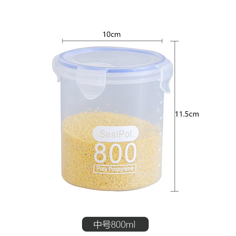 Picture of Large Sealed Transparent Plastic Sealed Jar Milk Powder Jar Food Jar Kitchen Grain Storage Box Storage Jar