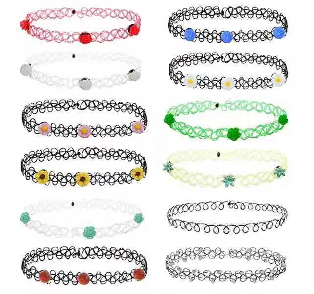 Picture of Fishing line necklace hand woven fishing line tattoo vintage necklace clavicle chain fashion factory in stock wholesale
