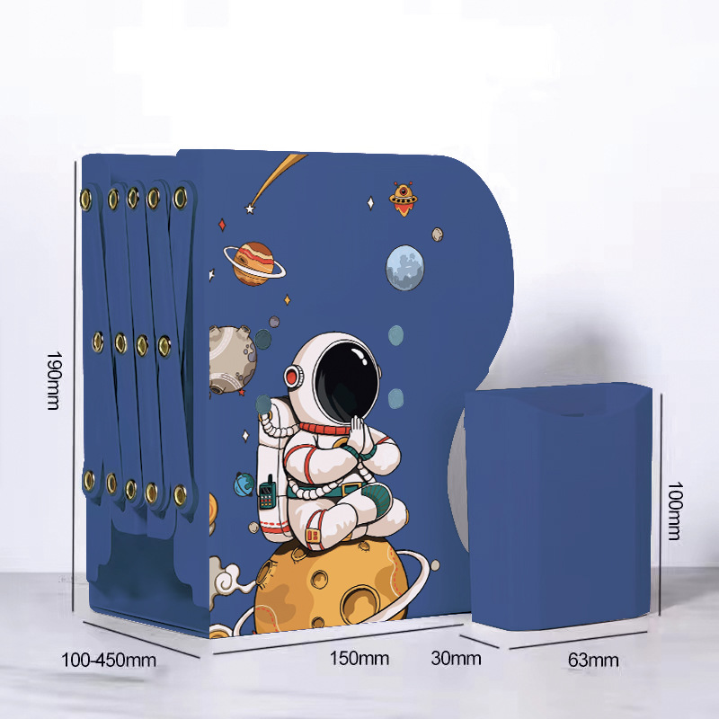 Picture of Bookshelf large capacity thickened simple fixed Book student desk storage rack with pen holder retractable book stand batch