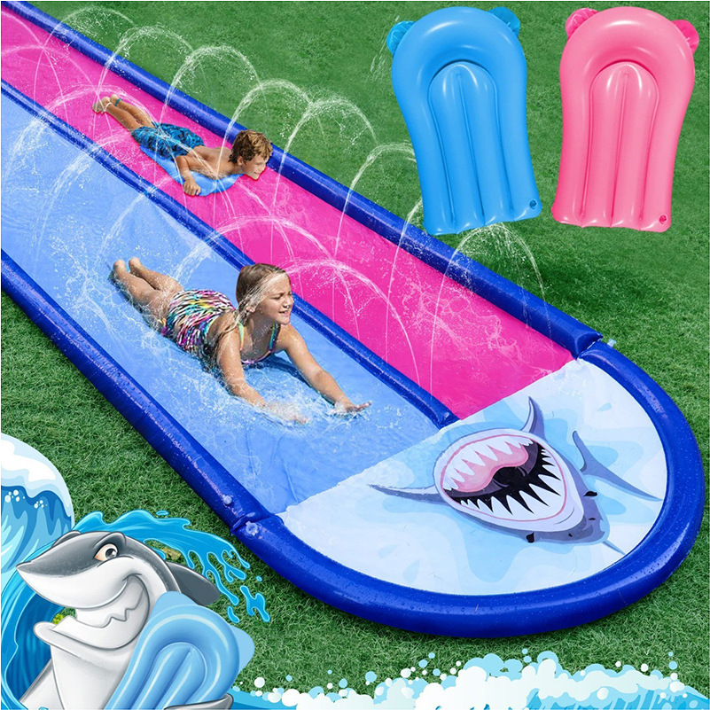 Picture of Inflatable Tanning Pool Spray Water Toy Double Lounge Chair Baby Sunshade Seat Water Slide Adult Floating Lounger