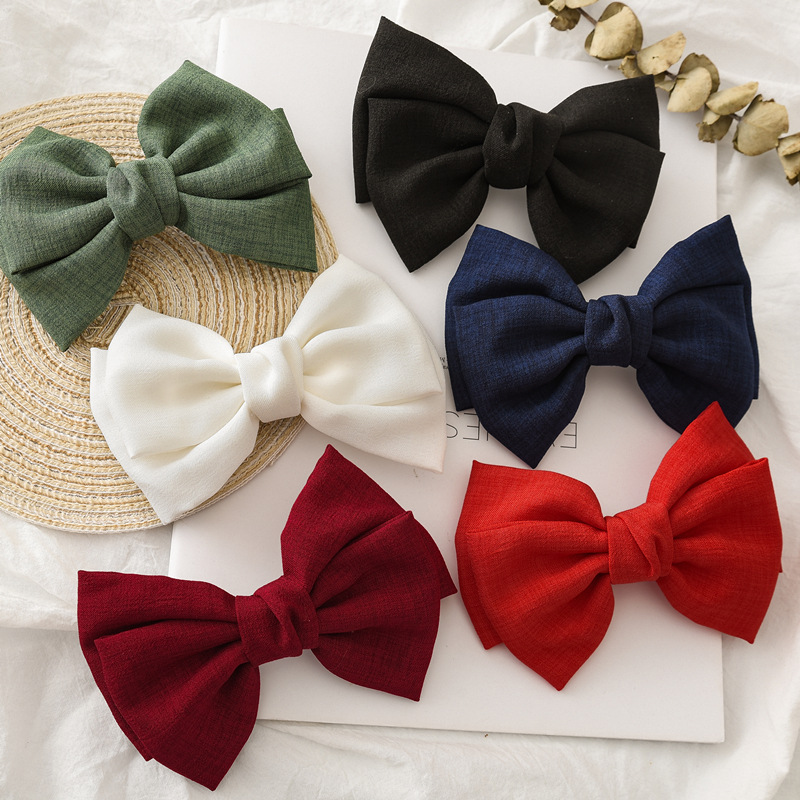 Picture of Headwear New Hairpin Knotted Bow Hairpin Women's Fabric Spring Clip Hairpin Wholesale Ready-Made Accessories