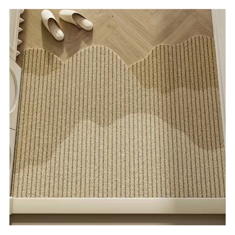 Geometric abstract outdoor door scraping mat household door dust removal wire ring floor mat stain-resistant entrance floor mat