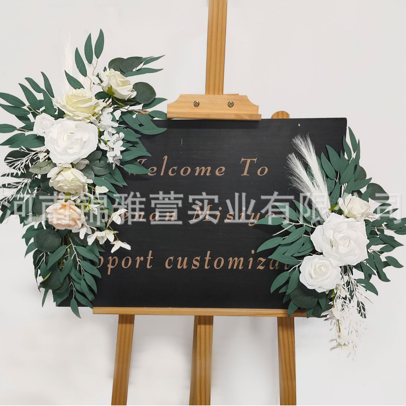 Picture of Cross-border Amazon artificial arch simulation flower wedding tag flower welcome flower row background decoration manufacturers supply