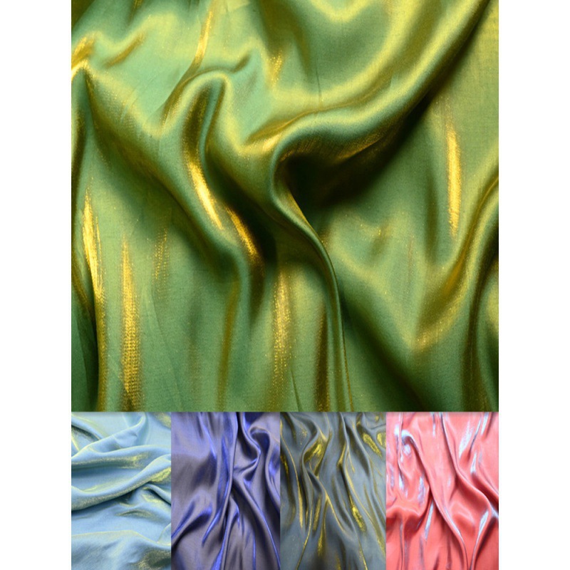 Mermaid Ji Fabric Gradient Han Dynasty Large-Sleeved Shirt, Skirt, Shirt, Dress, Background Cloth, Color-Changing Glazed Silk Satin Fabric