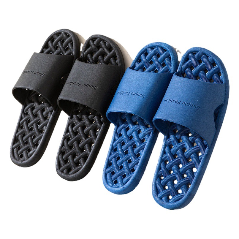Factory wholesale bathroom bath slippers men's indoor leaking non-slip plastic Hotel hotel slippers women's summer